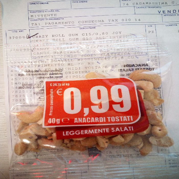 ANACARDI TOSTATI40G