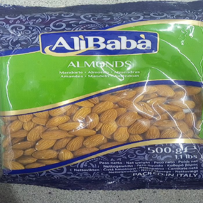 ALI BABA ALMONDS:MANDORLE 500G SGUSCIAT