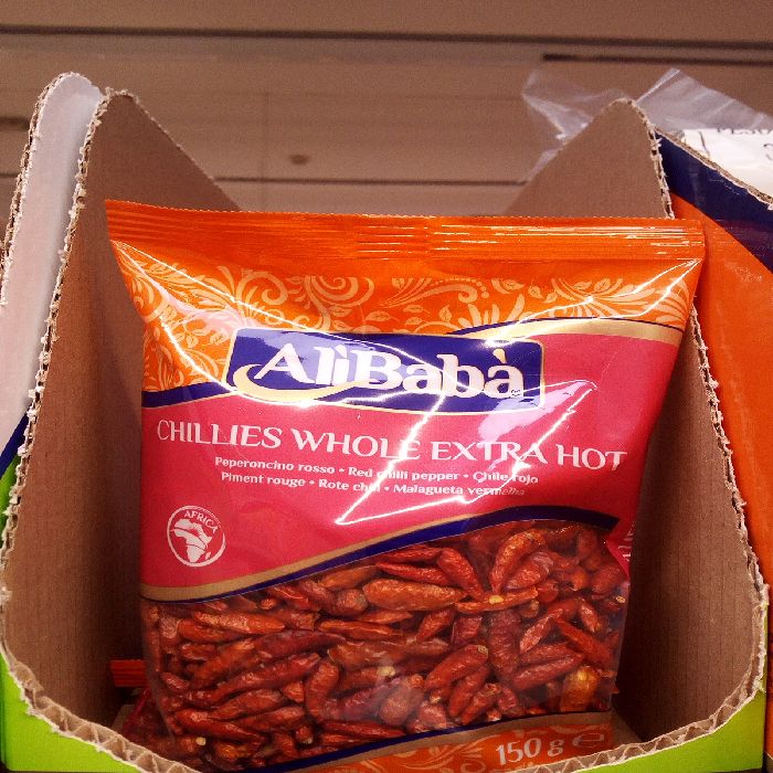 ALI BABA CHILLIE WHOLE EXTRA HOT 150 GR